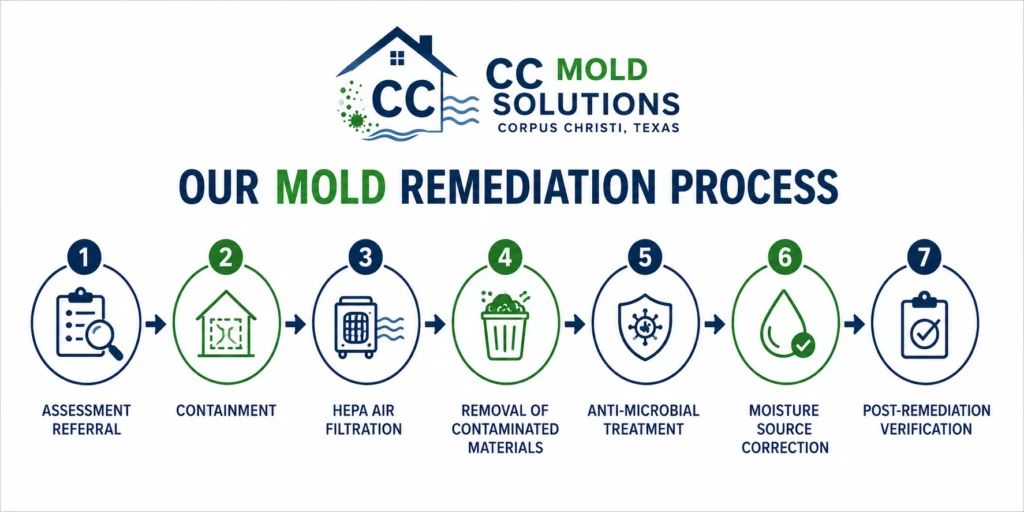 mold remediation process in Corpus Christi